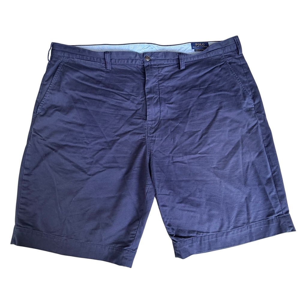 Polo Ralph Lauren Mens Navy Blue Stretch Classic Fit Chino Shorts Size 40